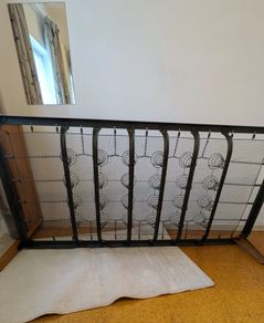 1967 Vono Vintage Single Bed. Original Sprung Base & Wooden Headboard