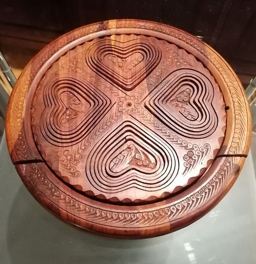 Handcarved Collapsible Wooden Basket