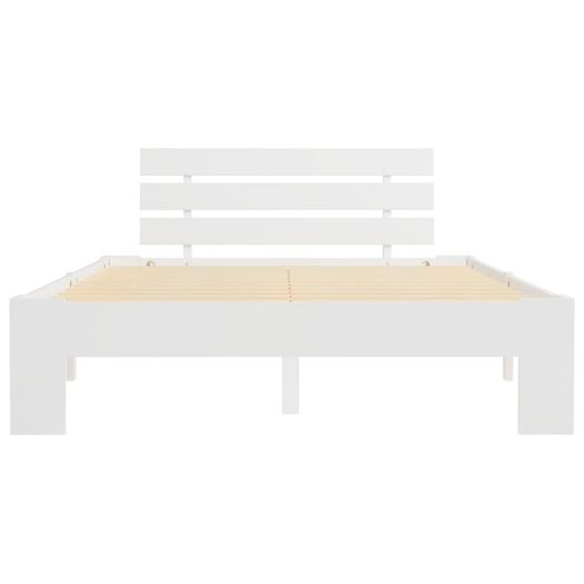 Bed Frame White Solid Pine Wood 140x200 cm