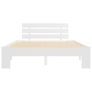 Bed Frame White Solid Pine Wood 140x200 cm Image 7