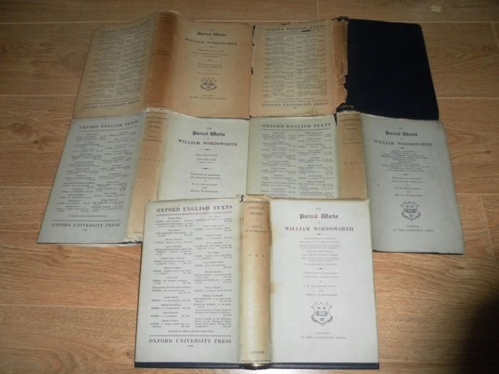 The Poetical Works of Wiliam Wordsworth Complete Set in 5 Volumes  De Selincourt, E., Darbishire, Helen (SIGNED & INSCRIBED By Irish Limerick born Author KATE O'Brien to Lorna Reynolds)