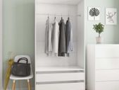 Wardrobe High Gloss White 100x50x200 cm Chipboard