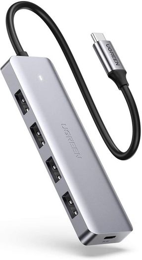 USB C Hub Type C to 4 Port Ways USB 3.0 Adapter Data Extender Hub USB Splitter Compatible with Thunderbolt 3 Macbook Pro M1 Air 2020, iPad Pro Air, XPS 13/15, HP Envy, Huawei MateBook
