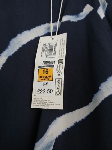 M&S navy top, size 16, new with tag