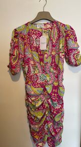 Retro Icone ruffle print dress size 10 medium New with tags