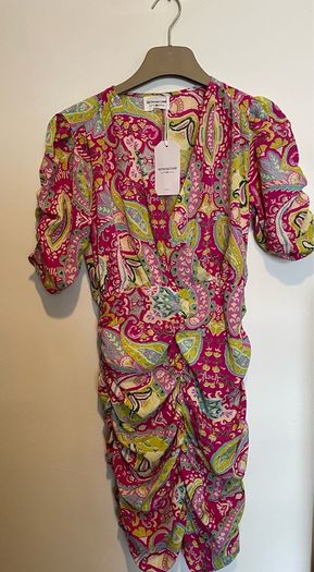 Retro Icone ruffle print dress size 10 medium New with tags