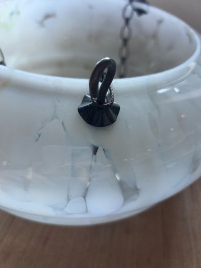Vintage Art Deco glass ceiling light shade
