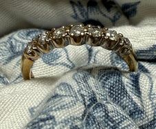 9ct gold diamond ring .33carat size P free register post