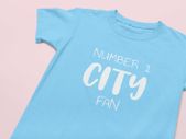 Unofficial Man City adults and kids t-shirt - Number 1 Football Fan! Number 1 Man City Fan Kids Tee