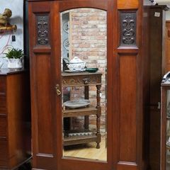 Victorian Mahogany Mirrored Wardrobe