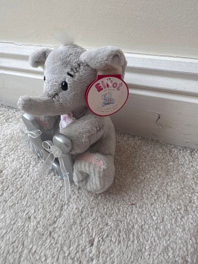 Elliot & Buttons Elephant Plush Good Luck Lucky Horseshoe approx.14 cm. Please see photos