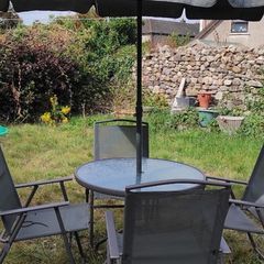 Home Garden Furniture Set Table, 4 Chairs & Parasol 100.00