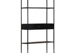 Book Cabinet 90x35x180 cm Rough Mango Wood & Iron