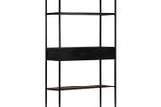 Book Cabinet 90x35x180 cm Rough Mango Wood &amp; Iron