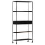 Book Cabinet 90x35x180 cm Rough Mango Wood & Iron Image 5