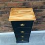 Tall Narrow 4 Drawer Chest of Drawers / Storage Unit Refinished Image 3