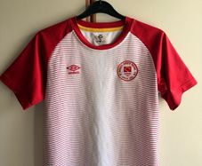 Umbro St Patrick's Athletic FC Training Top White Red Striped