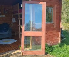 teak double doors