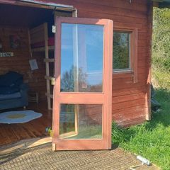 teak double doors