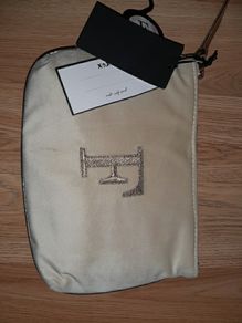 Initial F Cosmetic Bag