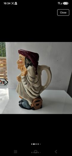 Vintage Roy Kirkham Pottery Scrooge Toby Jug Character Mug  Staffordshire Earthenware