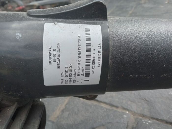 Mcculloch gbv 325leafblower