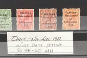 Ireland Nov - Dec 1922 Alex Thom Wide Date Setting Sg47-50 MH