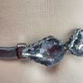 Pewter elasticated metal belt with gem clasp Image 9