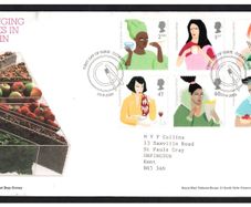 2005 Great Britain Changing Tastes in Britain Commemorative Stamps Addressed First Day Cover (FDC).
