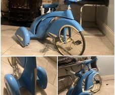 Beautifully Restored 1936-Style "Sky King" Art Deco Tricycle