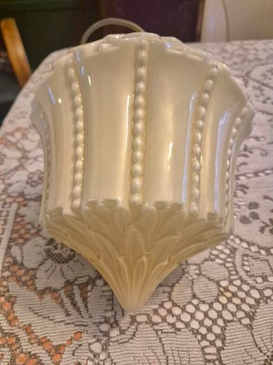 Original cream leaf design glass original 1920s Art Deco ceiling light