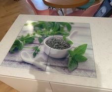 Large glass chopping board