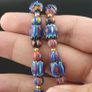 Vintage Venetian Style MultiColor Chevron Glass Beads Necklace Image 2