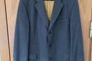 Magee 100% Pure New Wool Men's Plaid Blazer / Suit Jacket Grey (42 Regular)