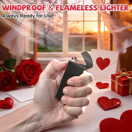Valentines Day Gifts for Him Men Electric Lighter, USB Rechargeable Arc Lighter Windproof Flameless Plasma Lighter with Battery Display, Birthday Gifts for Men, Women, Him, Her
