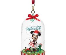 Minnie Mouse Festive Glass Ornament