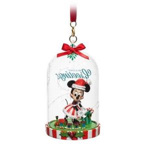 Minnie Mouse Festive Glass Ornament
