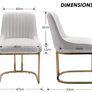 Velvet Dining Chairs Set of 2 (Multiple Colours) Image 5