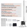 Wood Stove, 218.4 cm, Alloy Steel Camping Tent Stove, Portable Wood Burning Stove with Chimney Pipes & Gloves, 22941.9 cm Firebox Hot Tent Stove for Outdoor Cooking and Heating with 8 Pipes Image 7