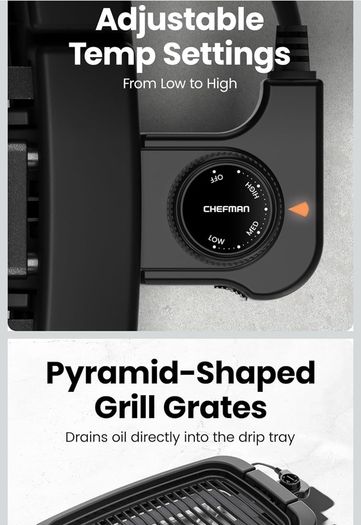 Indoor electric grill chefman