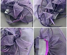 wedding hair clip accessories purple