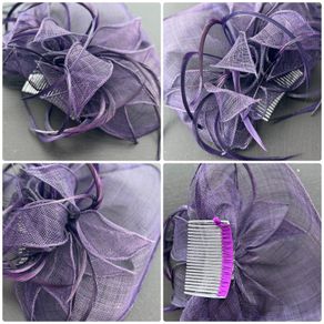 wedding hair clip accessories purple