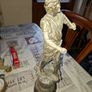 Antique Spelter Young Boy Playing a Flute, 19th-Century French works by artists like Auguste Moreau etc. Image 2