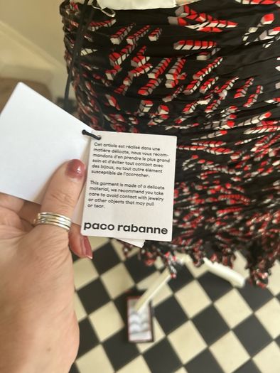 Paco Rabanne Ruffled skirt with tags size 12