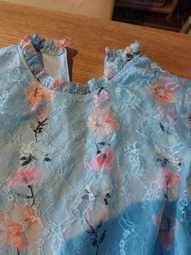 Blue Floral Occasion Dress