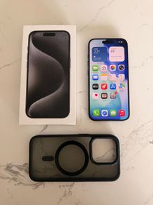 iPhone 15 Pro 128GB - Black Titanium - Pristine Condition