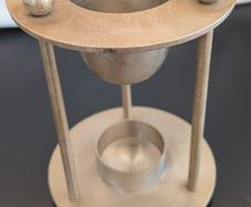 Vintage 1970s Danish Modern Brass Aromatherapy Oil Burner 15.5cm