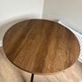 Round Walnut Oak Dining Table 1.1 Metre Image 4