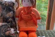 Vintage knitted doll