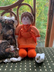 Vintage knitted doll